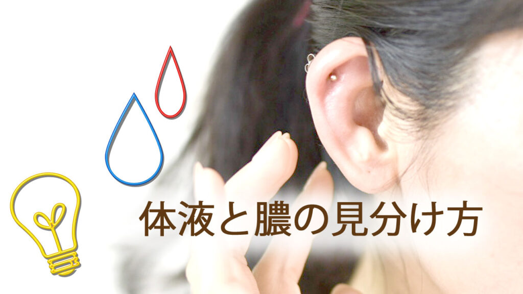 【ピアスホールから汁が出る】膿？浸出液？分泌液の見分け方と対処法 | ピアスケアガイド